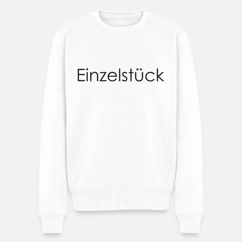 Einzelstück Spruch Einzelkind - Männer Premium Bio Pullover - Weiß