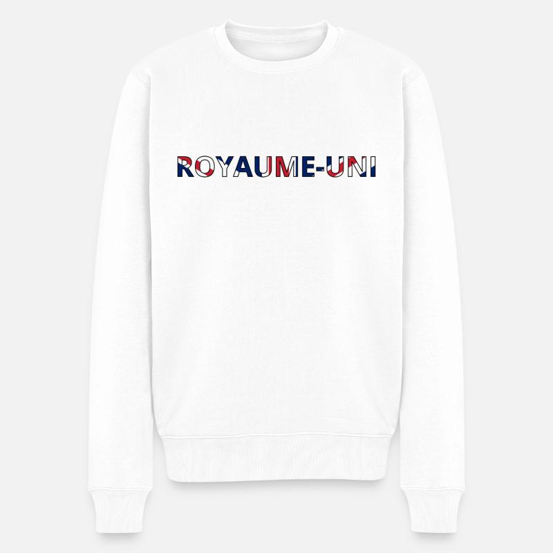 Drapeau Royaume-Uni - Pull Premium bio Homme - blanc