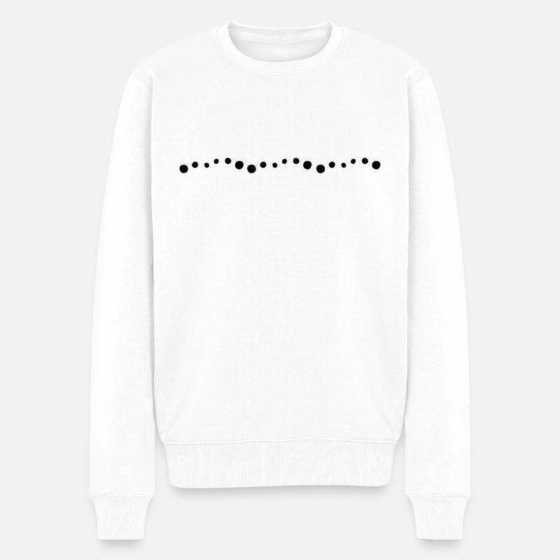 Ligne des points - Pull Premium bio Homme - blanc