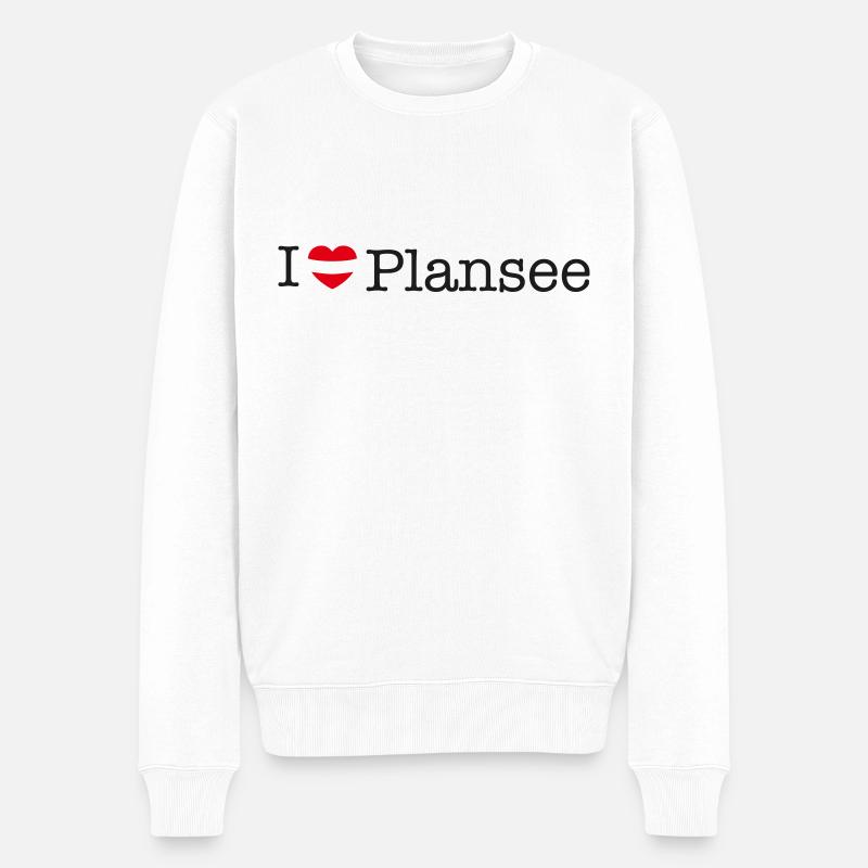 I love Plansee - Männer Premium Bio Pullover - Weiß