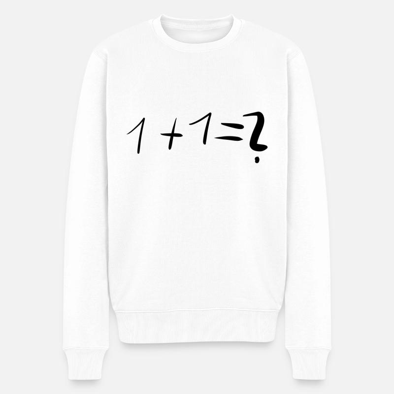 mathe mathematik - Männer Premium Bio Pullover - Weiß