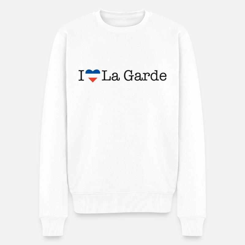 I love La Garde - Männer Premium Bio Pullover - Weiß