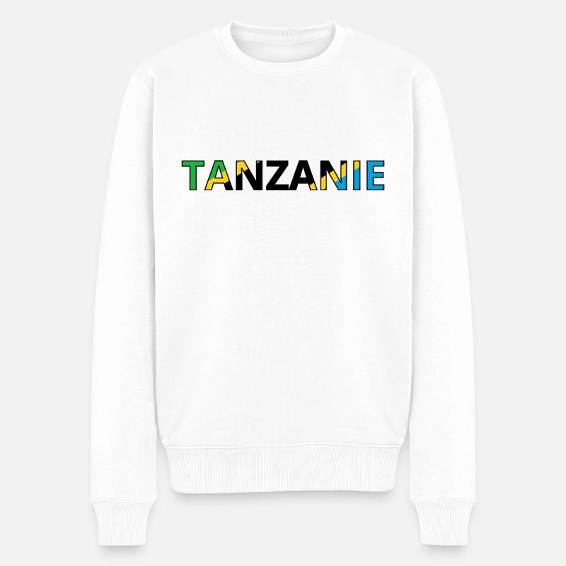 Drapeau Tanzanie - Pull Premium bio Homme - blanc