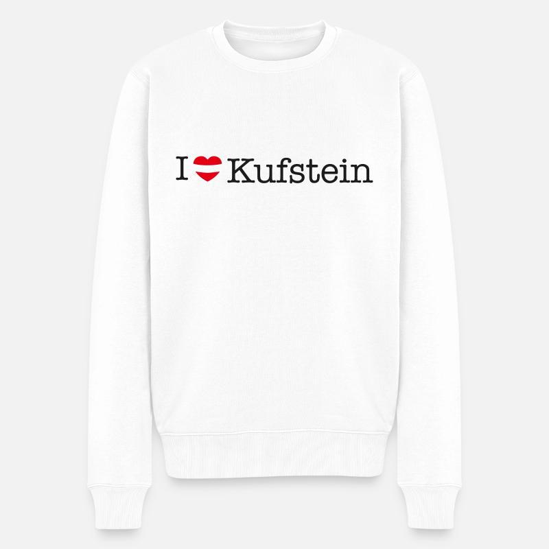 I love Kufstein - Männer Premium Bio Pullover - Weiß