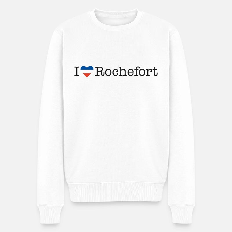 I love Rochefort - Männer Premium Bio Pullover - Weiß