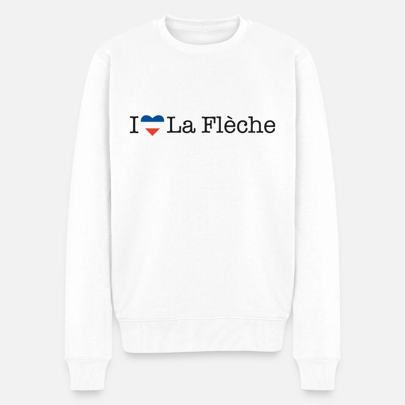 I love La Flèche - Männer Premium Bio Pullover - Weiß