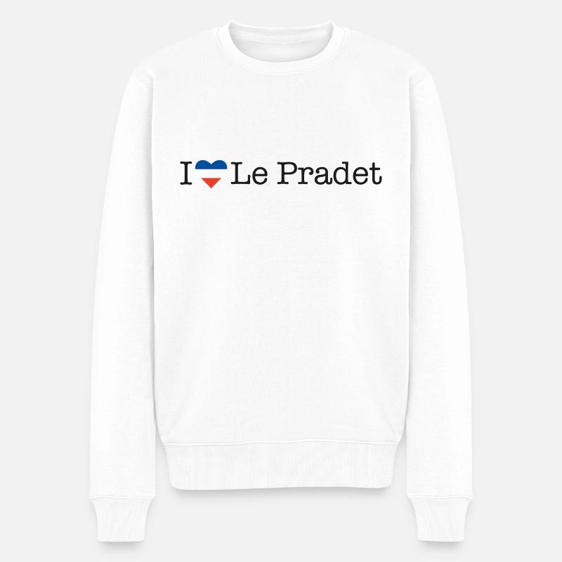 I love Le Pradet - Männer Premium Bio Pullover - Weiß