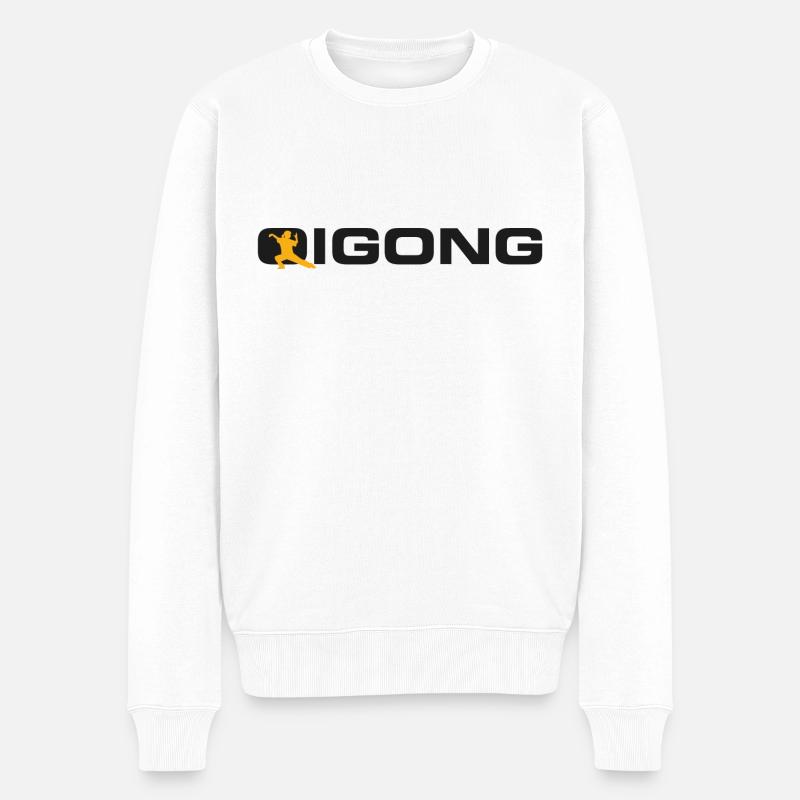 Qigong bouger - Pull Premium bio Homme - blanc