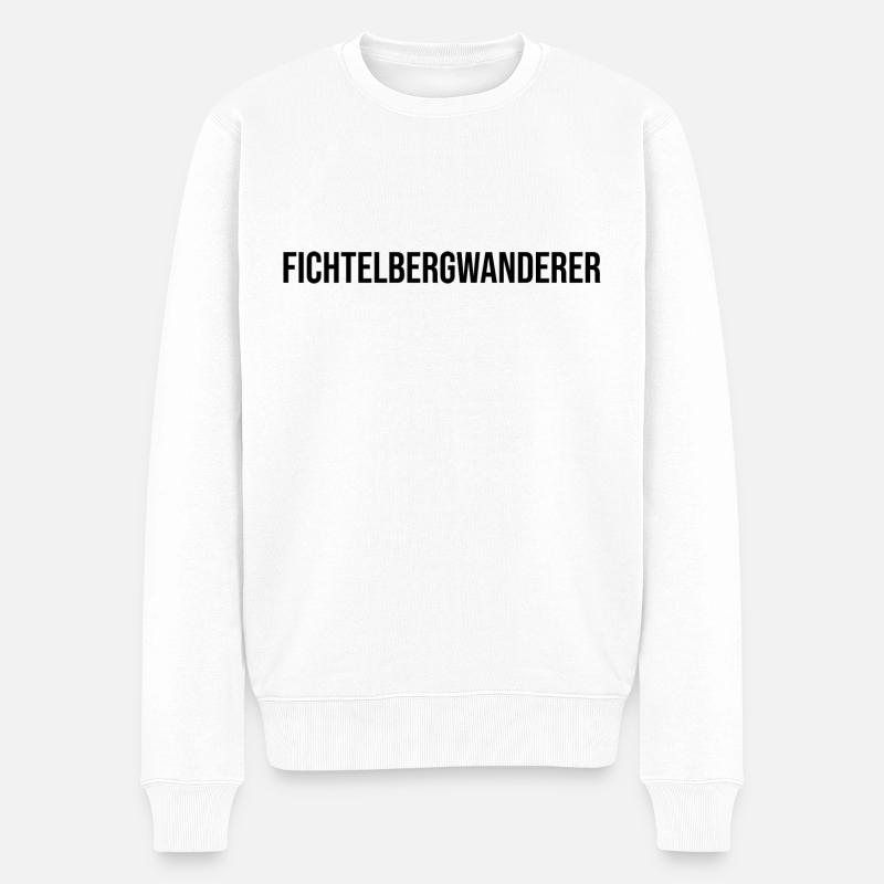 Fichtelbergwanderer Erzgebirge - Männer Premium Bio Pullover - Weiß