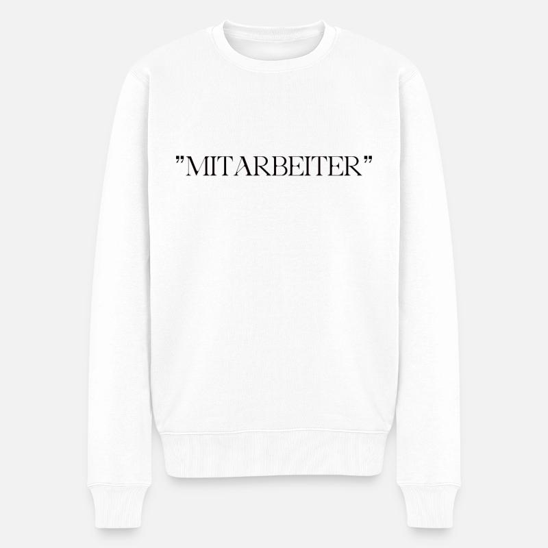 MITARBEITER - Männer Premium Bio Pullover - Weiß