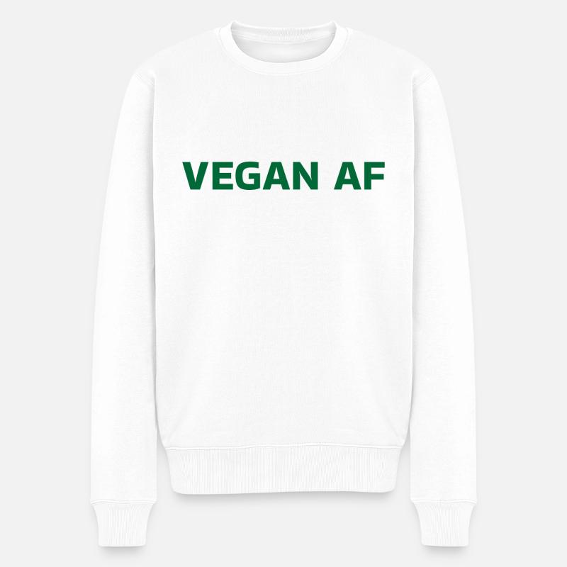 VEGANER AF - Männer Premium Bio Pullover - Weiß