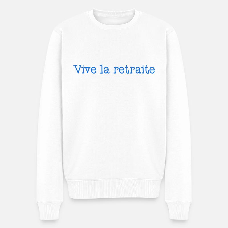 RETRAITE. RETRAITE. RETRAITEE. RETRAITE - Pull Premium bio Homme - blanc