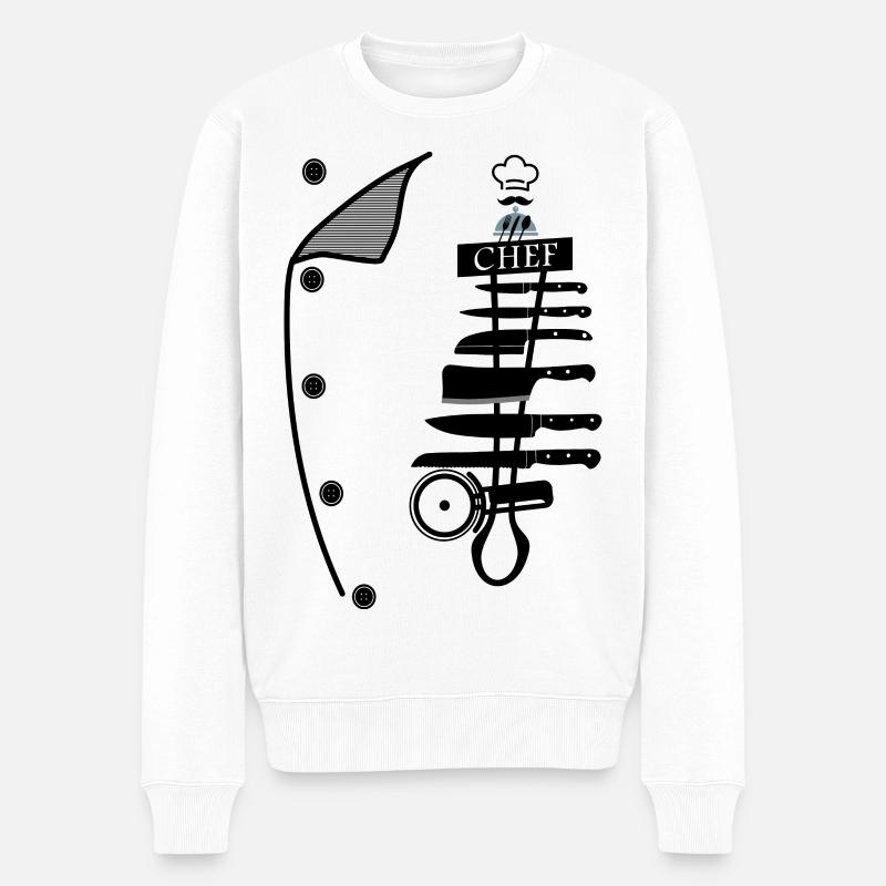 Chef - Pull Premium bio Homme - blanc