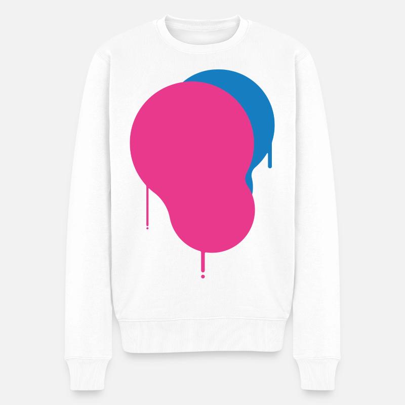 Touches de couleur - Pull Premium bio Homme - blanc