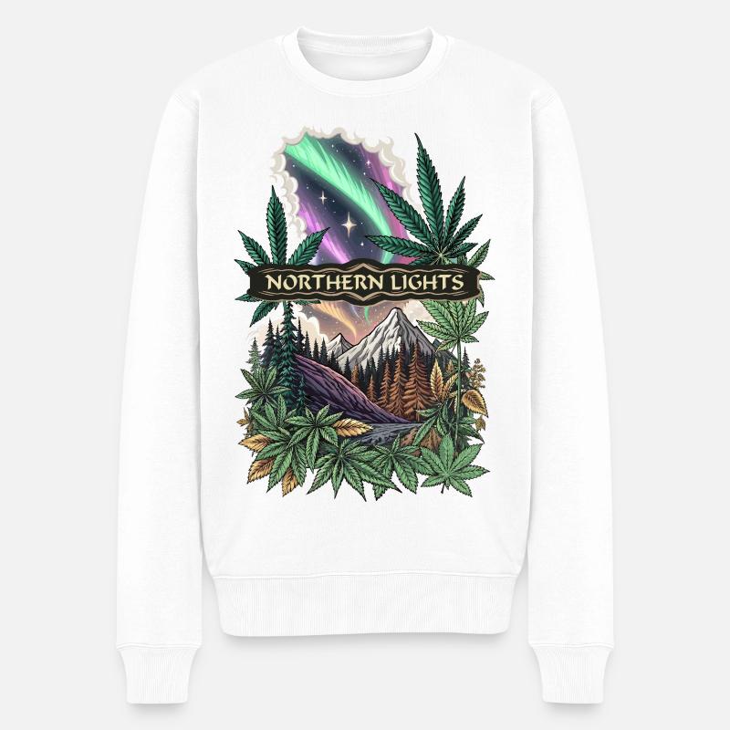 Aurore boréale - Pull Premium bio Homme - blanc