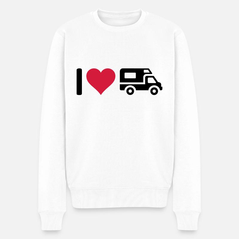 I love camping Wohnmobil - Pull Premium bio Homme - blanc