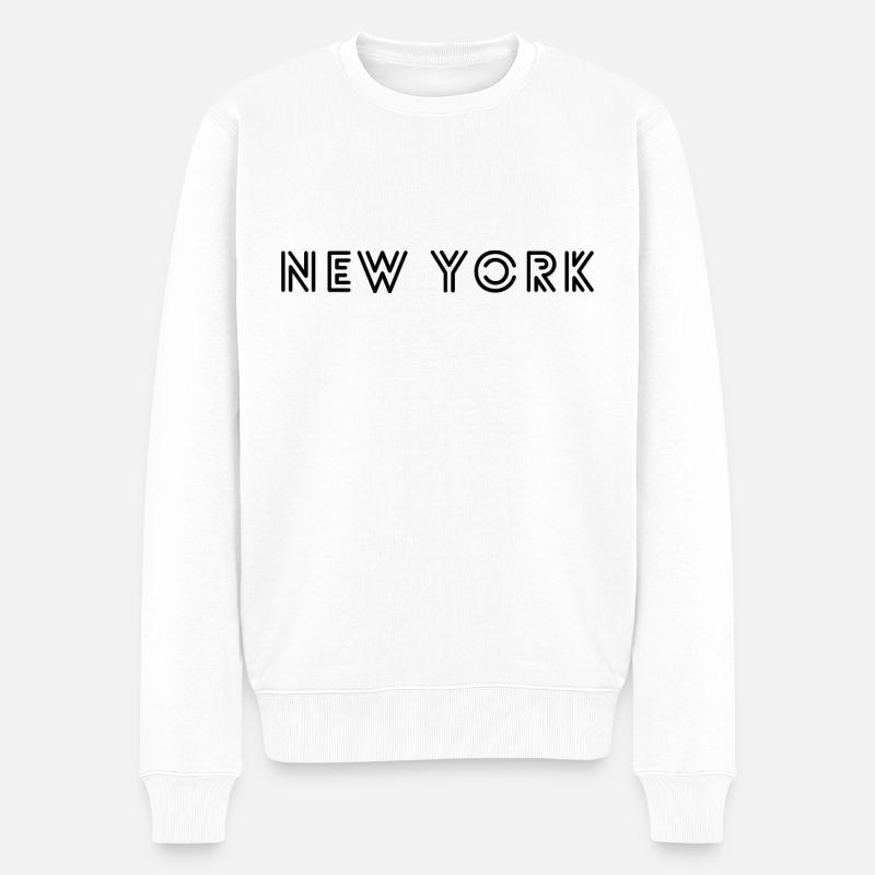 New York - Pull Premium bio Homme - blanc