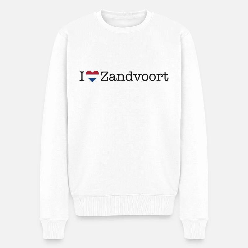 I love Zandvoort - Männer Premium Bio Pullover - Weiß