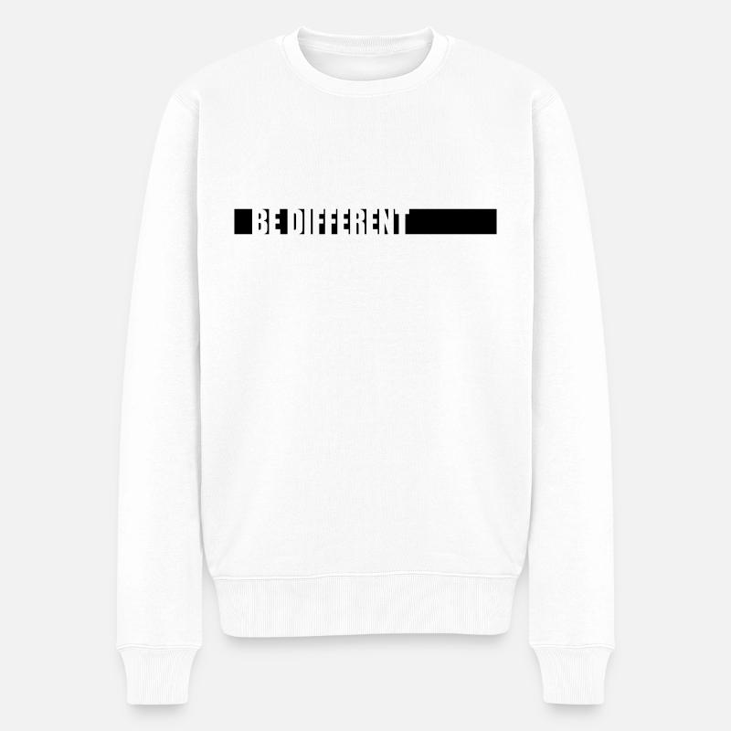 Soyez différent Logo Design - Pull Premium bio Homme - blanc
