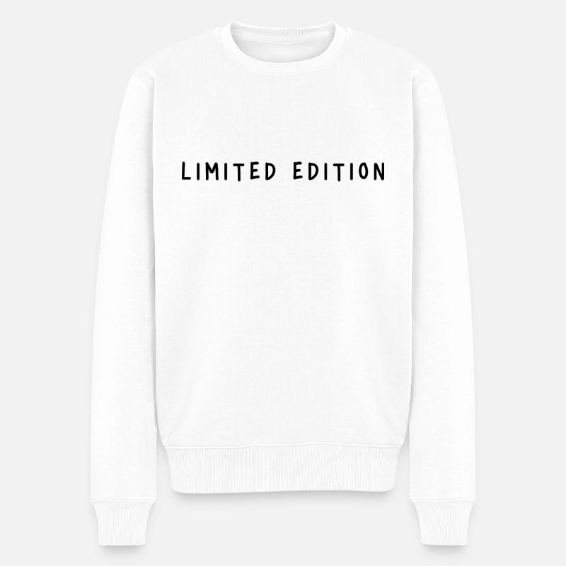 Limited Edition - Männer Premium Bio Pullover - Weiß