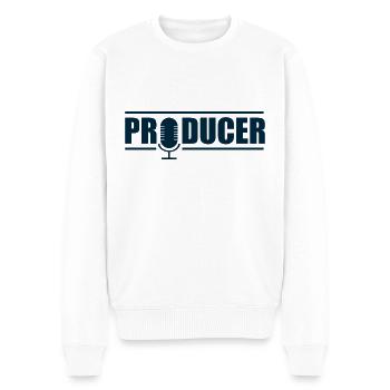 Produzent - Männer Premium Bio Pullover - Weiß - Vorne - Thijin (182cm)