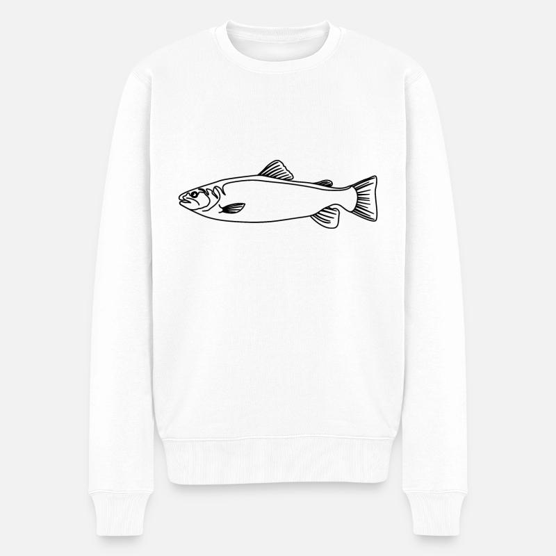 Truite - Pull Premium bio Homme - blanc