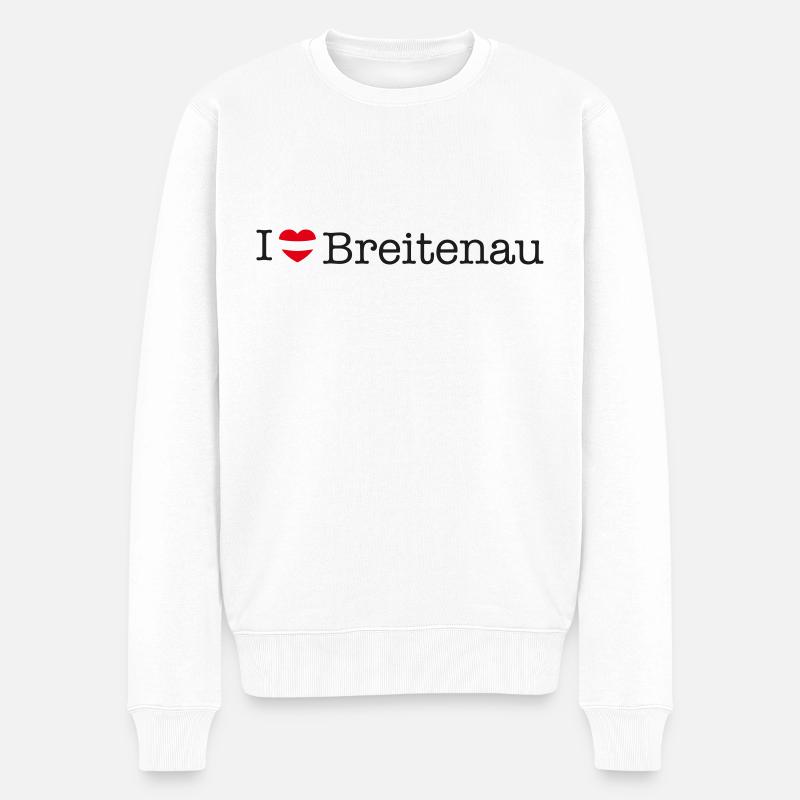 I love Breitenau - Männer Premium Bio Pullover - Weiß
