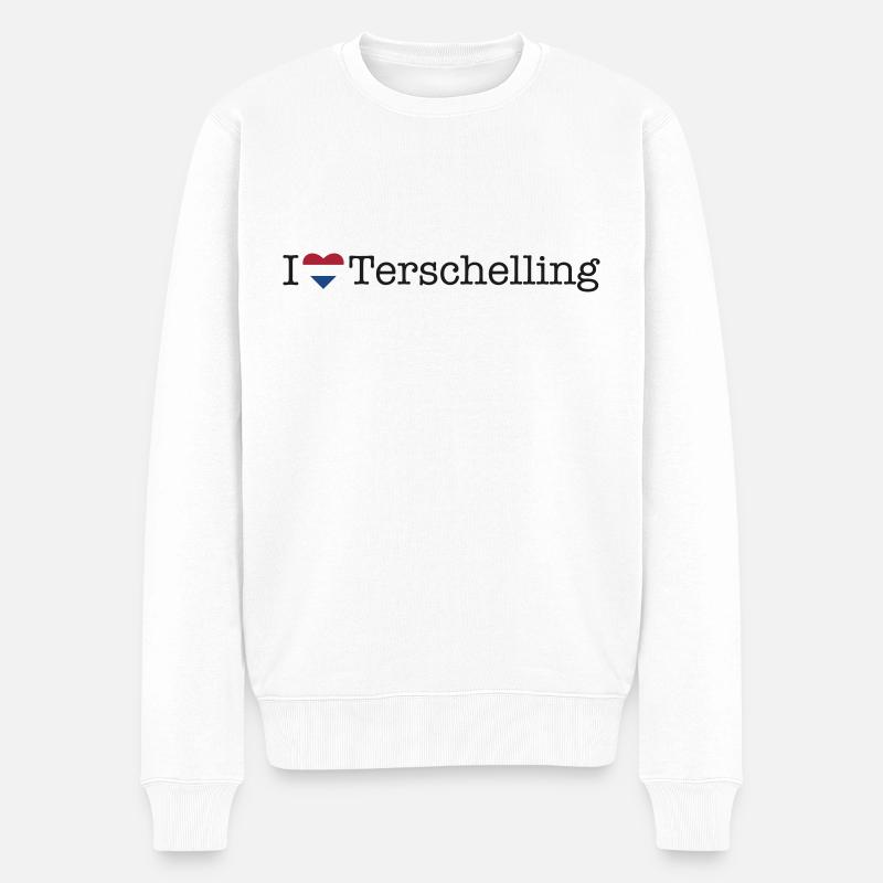 I love Terschelling - Männer Premium Bio Pullover - Weiß
