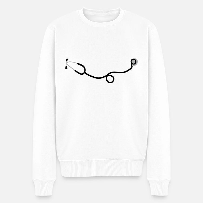 Stéthoscope - Pull Premium bio Homme - blanc