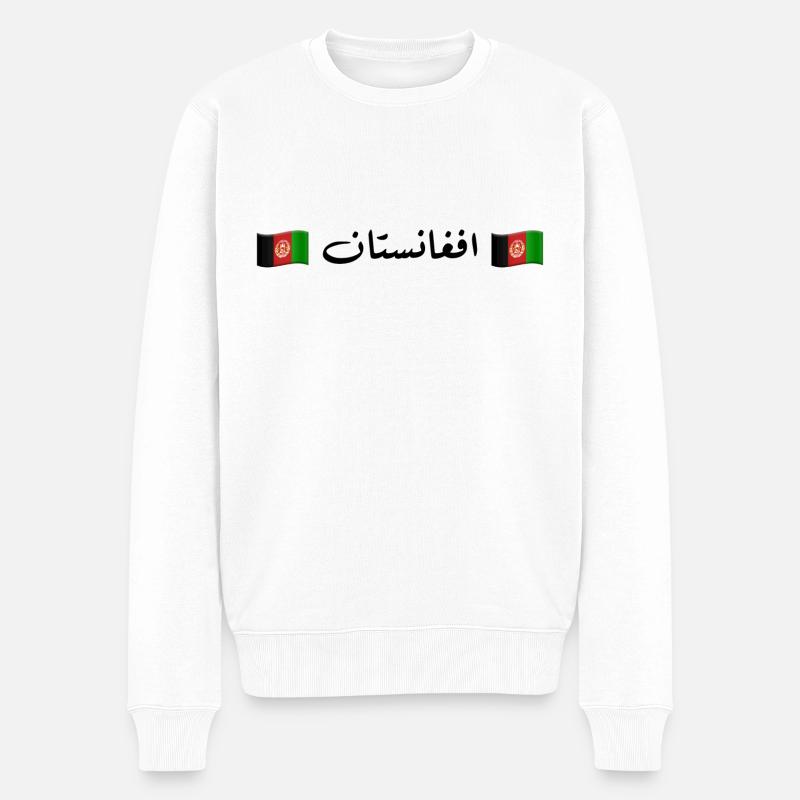افغانستان - Männer Premium Bio Pullover - Weiß
