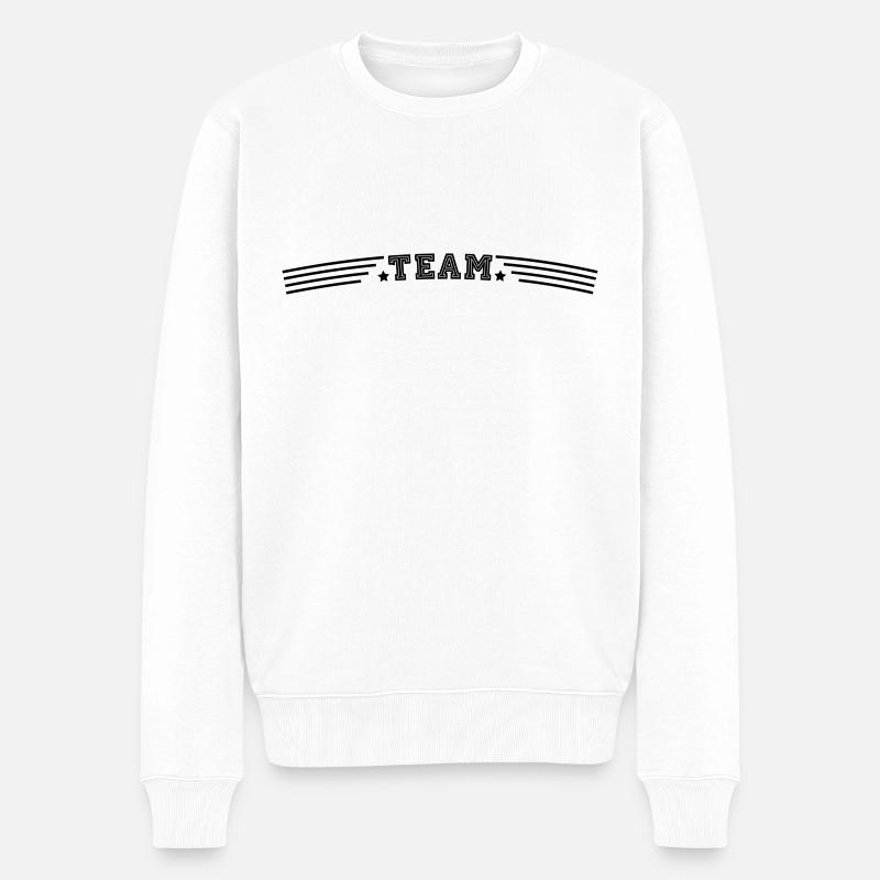 Team - Männer Premium Bio Pullover - Weiß
