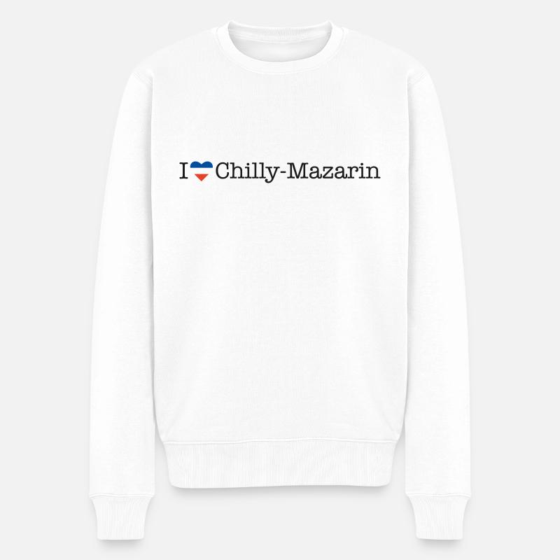 I love Chilly Mazarin - Männer Premium Bio Pullover - Weiß