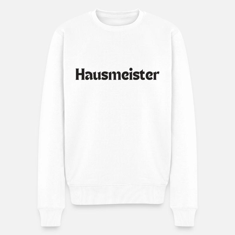 Hausmeister - Männer Premium Bio Pullover - Weiß