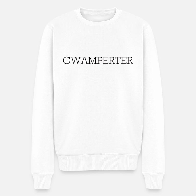 Gwamperter - Männer Premium Bio Pullover - Weiß