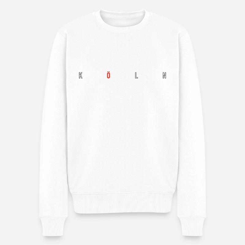 Cologne avec rouge ö - Pull Premium bio Homme - blanc