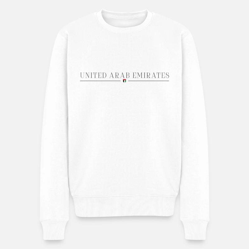 Vereinigten Arabischen Emirate - Männer Premium Bio Pullover - Weiß