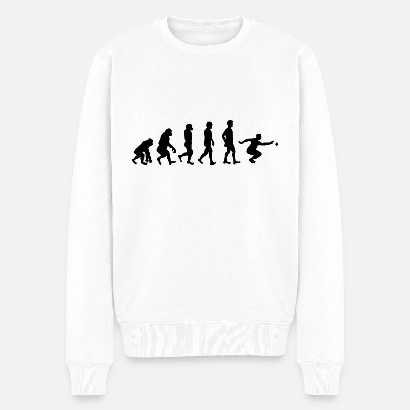 Petanque evolution - Men's Premium Organic Jumper - white