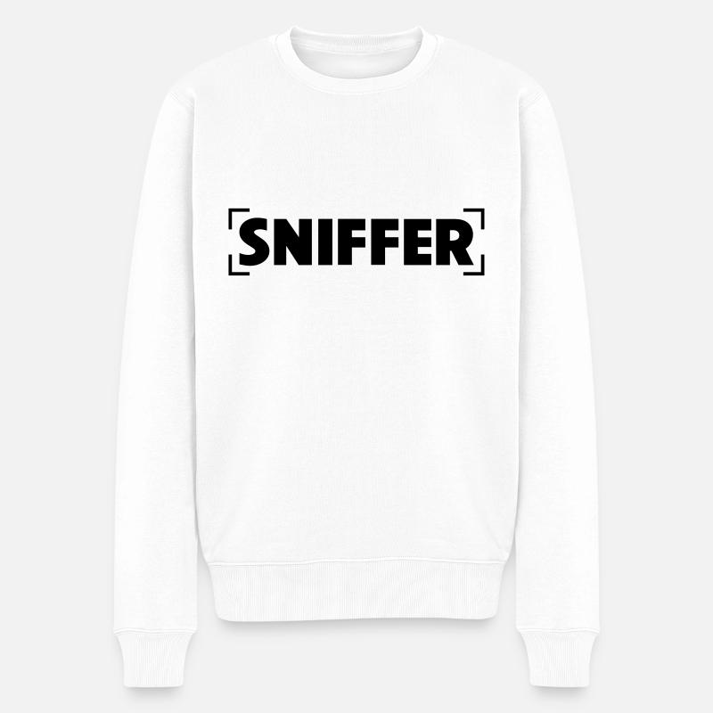 SNIFFER - Pull Premium bio Homme - blanc