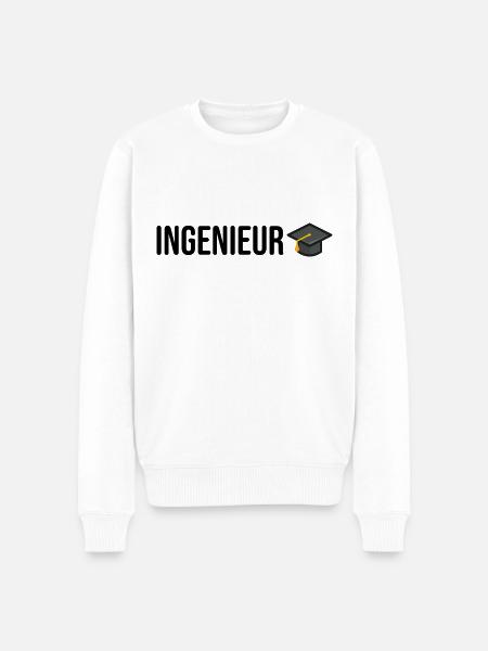 Ingenieur Studium Abschluss - Männer Premium Bio Pullover - Weiß