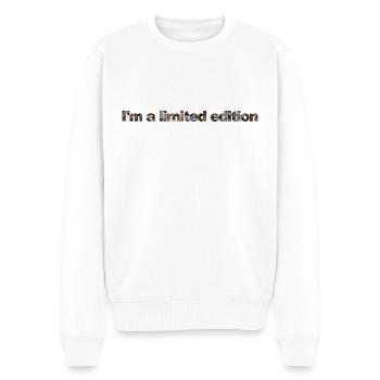 I'm a limited edition - Men's Premium Organic Jumper - white - Front - Thijin (182cm)