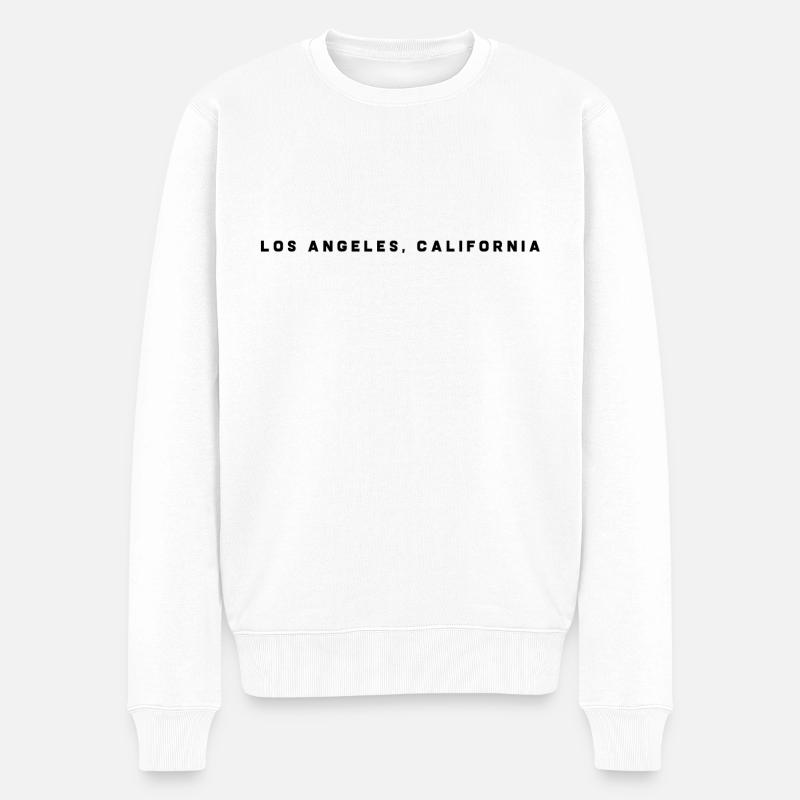 Los Angeles, California - Männer Premium Bio Pullover - Weiß