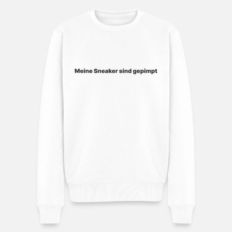 Meine Sneaker sind gepimpt - Männer Premium Bio Pullover - Weiß