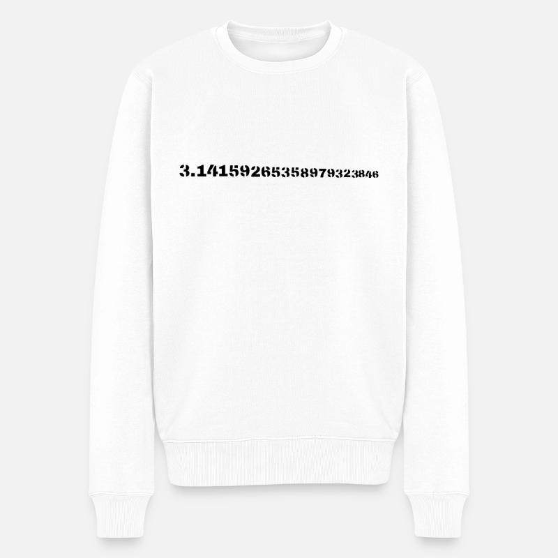 Pi - Männer Premium Bio Pullover - Weiß