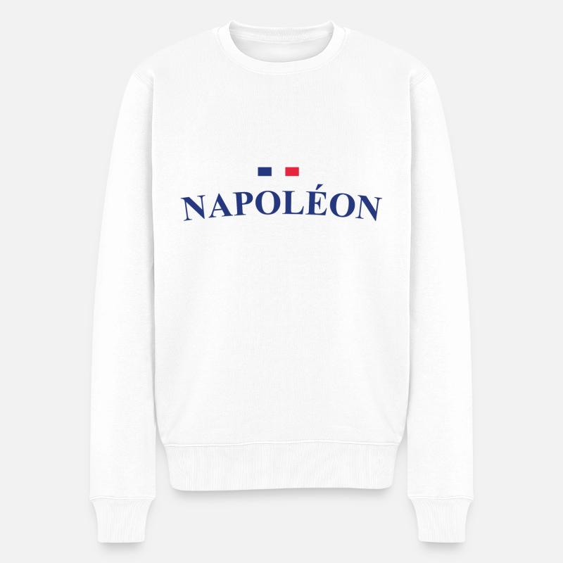 Napoleon - Männer Premium Bio Pullover - Weiß