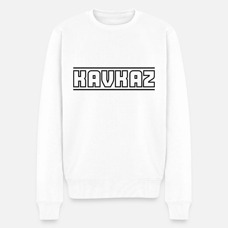 Kavkaz Kaukasus Chechnya Dagestan Geschenk - Männer Premium Bio Pullover - Weiß