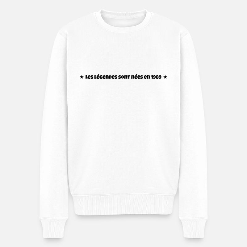 Les légendes sont nées en 1989 - Pull Premium bio Homme - blanc