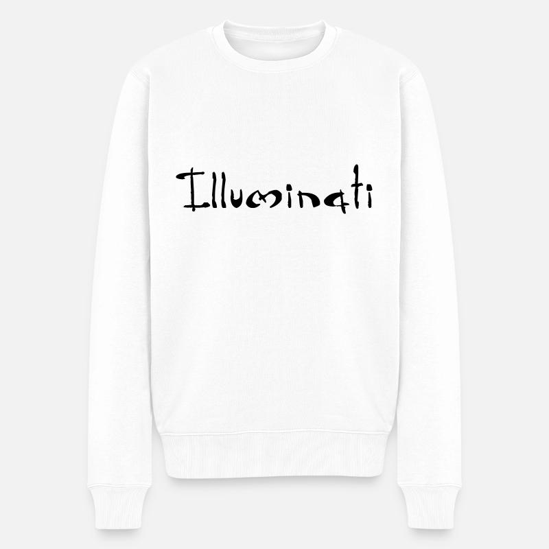 Illuminaten - Männer Premium Bio Pullover - Weiß