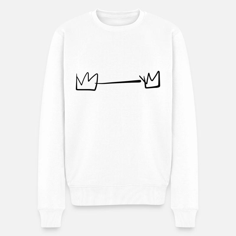 kronen krone - Männer Premium Bio Pullover - Weiß