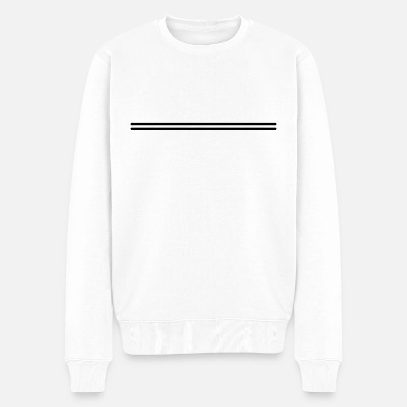 Double course - Pull Premium bio Homme - blanc