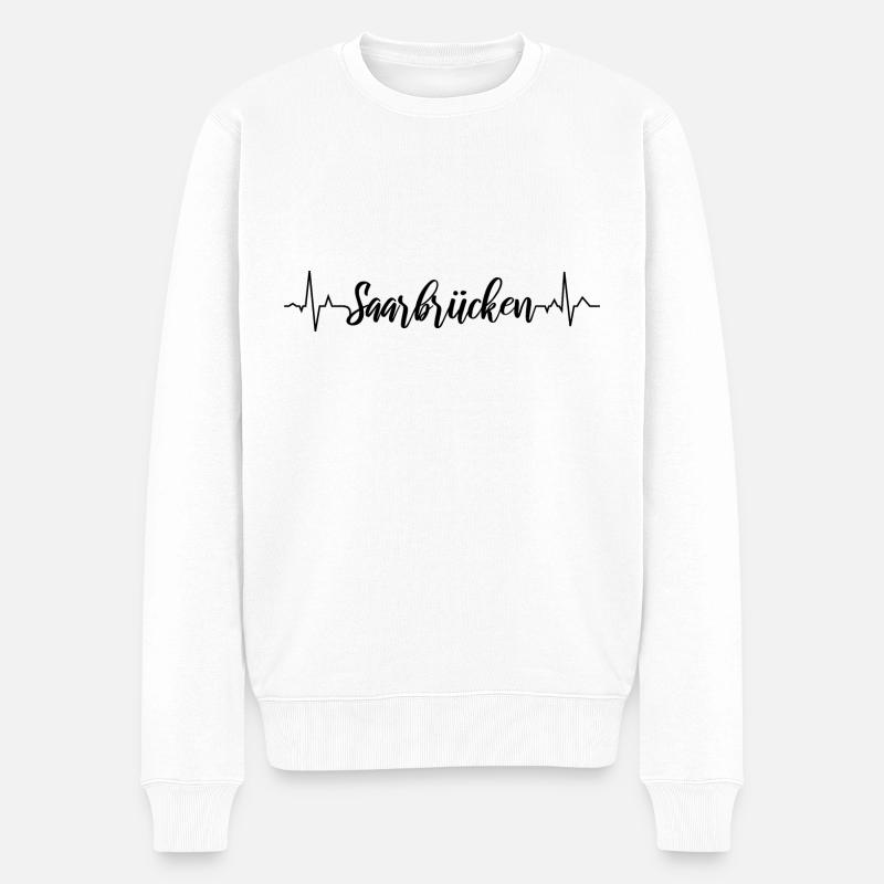 EKG Saarbrücken - Männer Premium Bio Pullover - Weiß